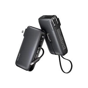 Value Packs: Joyfar 10,000mAh USB-C Powerbank w/ Built-in USB-C Cable & Plug from 3 for $27 + Free S&H w/ Prime