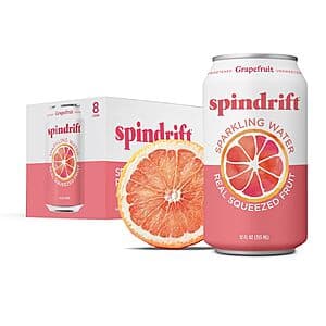 24-Pack 12-Oz Spindrift Sparkling Water (Grapefruit) $10.90 w/ Subscribe & Save