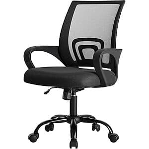 DUMOS Ergonomic Mid Back Office Desk Chair $30