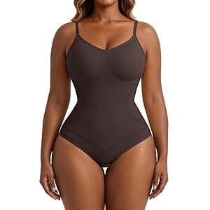 Xcutting Women's V-Neck Seamless Slimming Bodysuit Shapewear (2 colors) $7.50