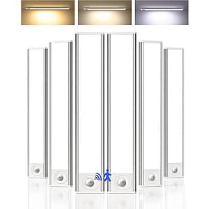 Prime Members: 6-Pack AMETHEUS 8" Wireless LED Motion Sensor Rechargeable Lights $28 + Free Shipping