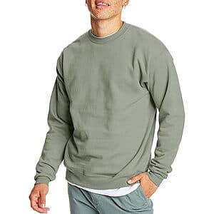 Hanes Men's EcoSmart Fleece Crewneck Sweatshirt (Stonewashed Green) $8