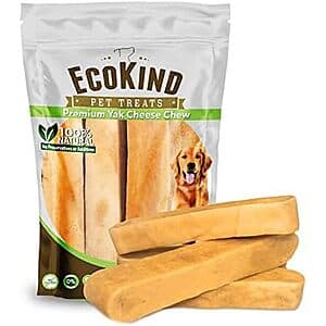 Select Accounts: EcoKind Premium Yak Cheese Dog Chew Treats for XL Dogs: 3-lbs $15.75 & More w/ Subscribe & Save