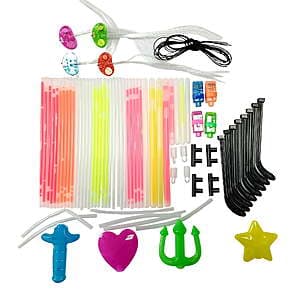 100-Piece Halloween Plastic Light-Up & Glow Stick Pack Party Favor Kit $0.85