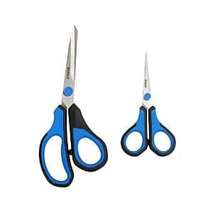 2-Pk. Kobalt Blue 4.52" Stainless Steel Molded Bi-Material Grips Scissors $7 + Free Pickup