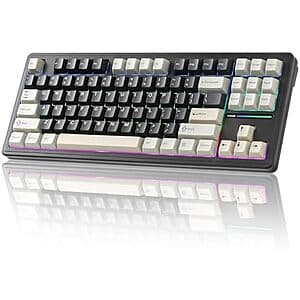 YUNZII YZ87 75% TKL Wireless Mechanical Keyboard w/ Gasket Mount (Linear Milk Switch) $34.80