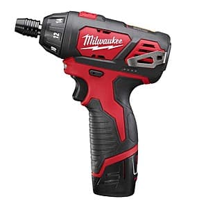 Milwaukee M12 12V Cordless 1/4" Hex Screwdriver Kit w/ 1.5Ah Battery & Charger $59 + Free Shipping