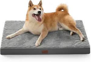 35"x22" Bedsure ComfyFleece Orthopedic Large Dog Bed w/ Washable Cover (Grey) $18