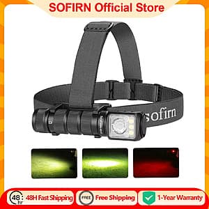 2100-lm SOFIRN HS42 SST40 6000K USB-C Rechargeable LED Headlamp w/ Battery $15.05 + Free S&H
