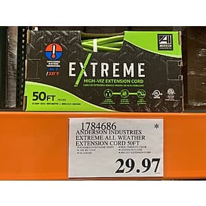 Select Costco Locations: 50' Anderson Industries 12/3 All-Weather Extension Cord $30 (Price/Availability May Vary)