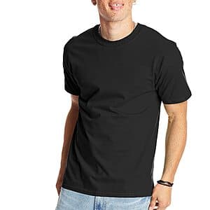 Hanes Men's Heavyweight Cotton Beefy-T T-Shirt (Black) $4.95