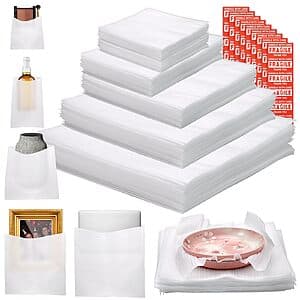 100-Pack Packing Moving Foam Sheets & Pouches $9 w/ Subscribe & Save
