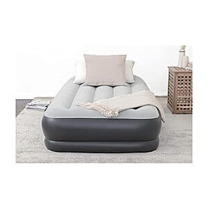 SleepLux Twin 15" Air Mattress w/ Built-In Pump, Pillow & USB Port $15 + Free S&H w/ Prime