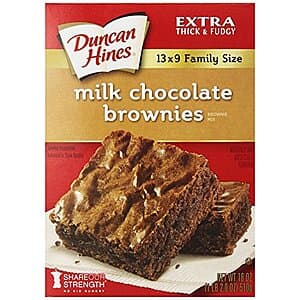 18-Oz Duncan Hines Family Size Brownie Mix (Milk Chocolate) $0.85 w/ Subscribe & Save
