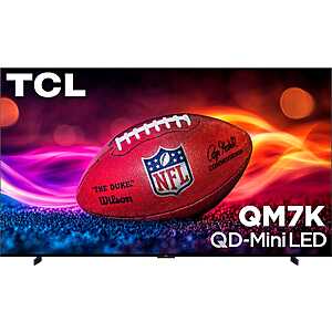 98" TCL QM7K 4K HDR QD-Mini LED Smart Google TV (2025) $2000 or less + Free S&H