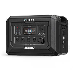 OUPES Mega 2 2500W 2048Wh LiFePO4 Portable Power Station + 6-Yr Warranty $645.05 + Free Shipping