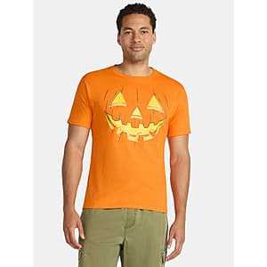 Halloween Men's Pumpkin Graphic Tee (Various) from $3