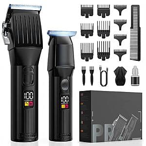 Solati Cordless Hair Clipper & Beard Trimmer Kit w/ LED Display (Black) $17.80