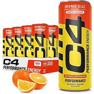Select Accts: 12-Pk 12-Oz C4 Zero Sugar Performance Energy Drinks (Orange Slice) $11.50 w/ S&S