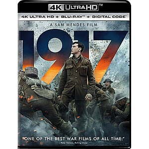 1917 (4K Ultra HD + Blu-ray + Digital) $13 + Free S/H