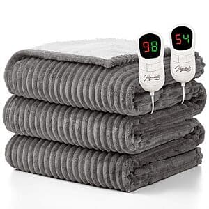 Prime Members: 84" x 90" Homemate Dual Control Queen Size Electric Heated Blanket $50 + Free Shipping