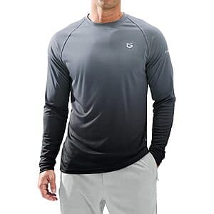 G Gradual Men's UPF 50+ Long Sleeve Rash Guard Shirt (various) $10