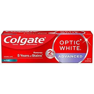 Colgate Optic White/Total Toothpaste or Hello Fluoride Free Toothpaste + $5 W Cash 2 for $6.30 + Free Pickup ($10 min.)