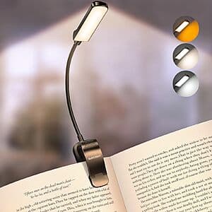 Glocusent 13 LED Clip-on Travel Book Light (Black) $6