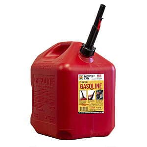 5-Gallon Midwest Can Company Gasoline Can (Red) $12.90