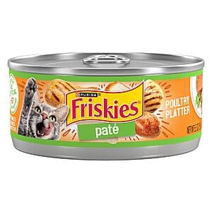 24-Pack 5.5-Oz Purina Friskies Wet Cat Food Pate (Poultry Platter) $10.65 w/ Subscribe & Save