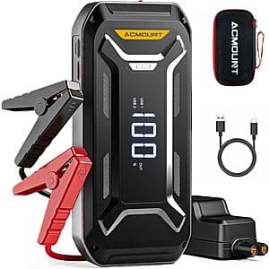 6000A Acmount 12V Car Battery Jump Starter & 26800mAh Power Bank $33 + Free Shipping