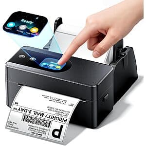 4" x 6" Phomemo Smart Touchscreen Thermal Label Printer (Black) $50 + Free S&H