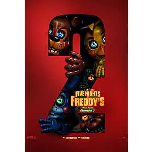 Fandango Movie Ticket Offer: Five Nights at Freddy's 2 (2025) B1G1 Free (Up to $15 Off Ticket Price/Fees)