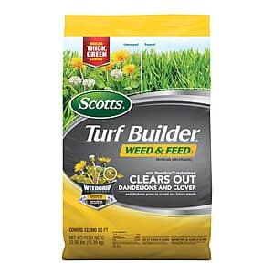 33.95-Lbs Scotts Turf Builder Weed & Feed Lawn Fertilizer $50 + Free S/H