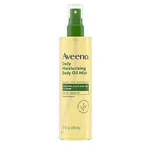 Select Accounts: 6.7-Oz Aveeno Daily Moisturizing Dry Body Oil Mist $3.65 w/ S&S