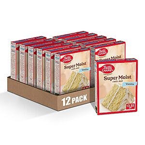 12-Pack 13.25-oz Betty Crocker Super Moist Cake Mixes (Various Flavors) from $10.05 w/ Subscribe & Save