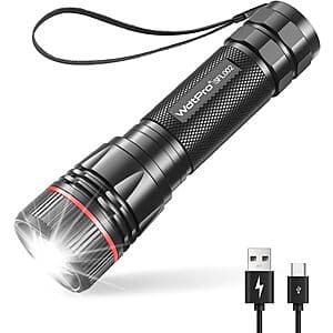 WdtPro LED Mini Rechargeable Flashlight (various) $4.25