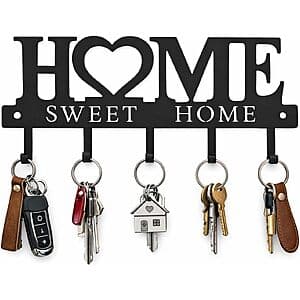 9.8" Conwithna Sweet Home Metal Key Holder Hooks Organizer $3.85