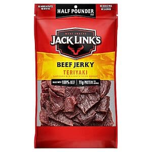 8-Oz Jack Link's Teriyaki Beef Jerky Half Pounder $6.90 w/ S&S