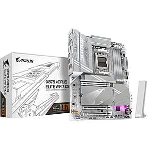 GIGABYTE X870 AORUS Elite WIFI7 ICE AMD AM5 LGA 1718 Motherboard $220 + Free Shipping