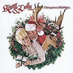 Vinyl album cover for Once Upon A Christmas featuring Dolly Parton and Kenny Rogers.