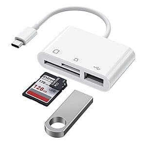 HOPLAZA 3-in-1 USB C Card Reader $5