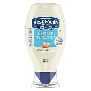 20-Oz Best Foods Mayonnaise Light Mayo Squeeze Bottle $2.50