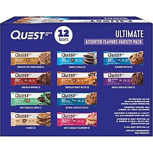 12-Pack 2.12-Oz Quest Nutrition Protein Bar (various) from $16.80 w/ Subscribe & Save