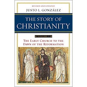 eBook cover of The Story of Christianity Volume 1 displaying the title and early Christian historical imagery.