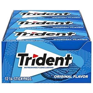 Select Accounts: 12-Pk 14-Ct Trident Sugar Free Gum (Original) $5.90 w/ S&S
