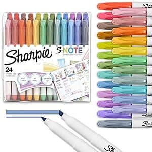 24-Ct Sharpie S-Note Creative Markers Pastel Highlighters (Assorted) $7.60 w/ S&S