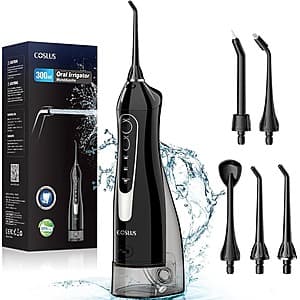 COSLUS 300ml Portable Cordless Water Dental Oral Irrigator Flosser $7.25 + Free Shipping