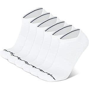6-Pack Champion Men's Low Cut Breathable Moisture-Wicking Athletic Socks from $5.40 w/ S&S