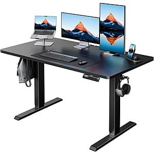 HUANUO 48" x 24" Height Adjustable Electric Standing Desk (Black) $60.30 + Free S&H